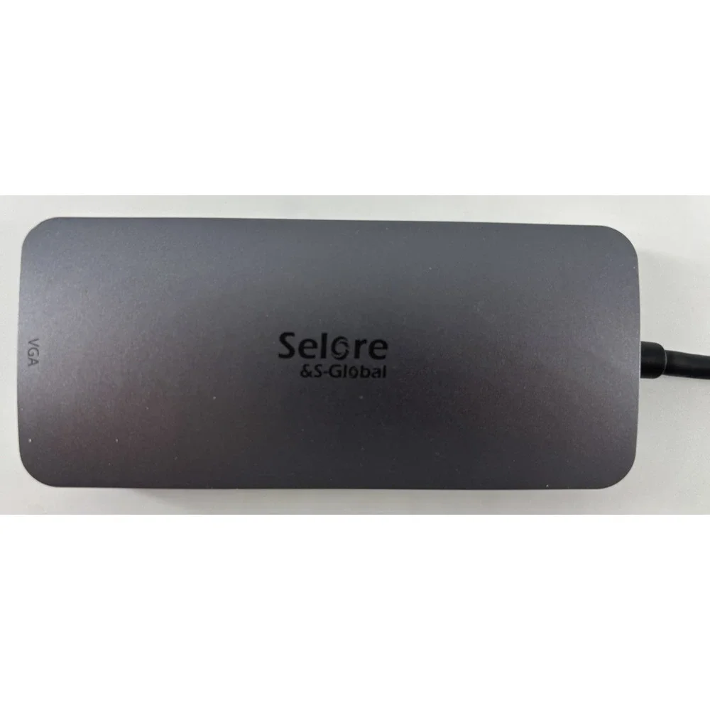 Selore USB C Docking Station VGA HDMI and DP Monitor Adapter USB C Hub